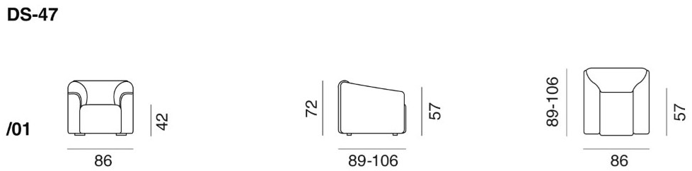 de Sede Кожаное кресло Ds-47 sun-id-1508015 - Вид №2