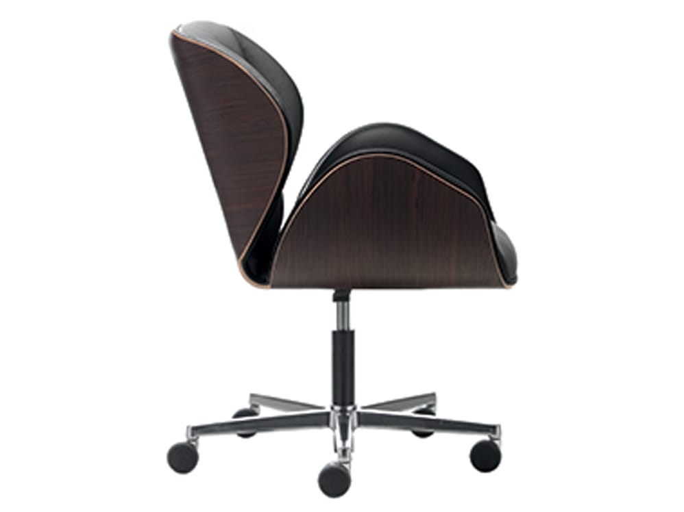 Вращающееся кресло с подлокотниками и деревянным корпусом VAGHI Sounds Guest ARCH-00027803