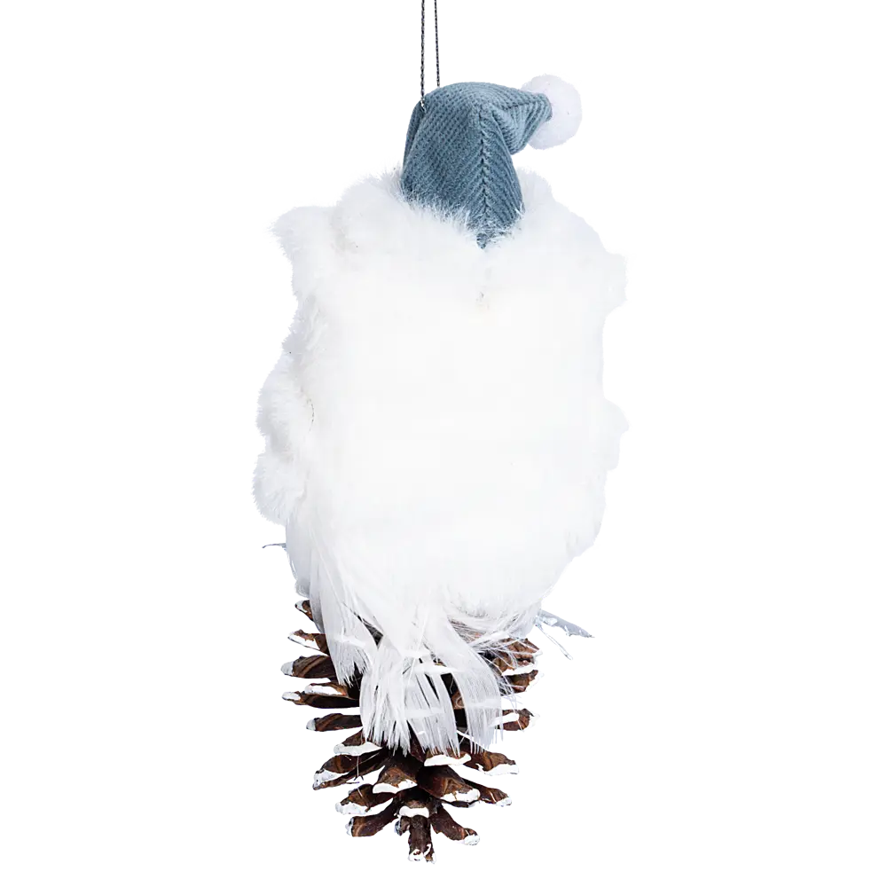 89368973 Украшение декоративное подвесное СОвушка 15x7.5 см белый STLM-1439813 Santreyd  - Вид №2