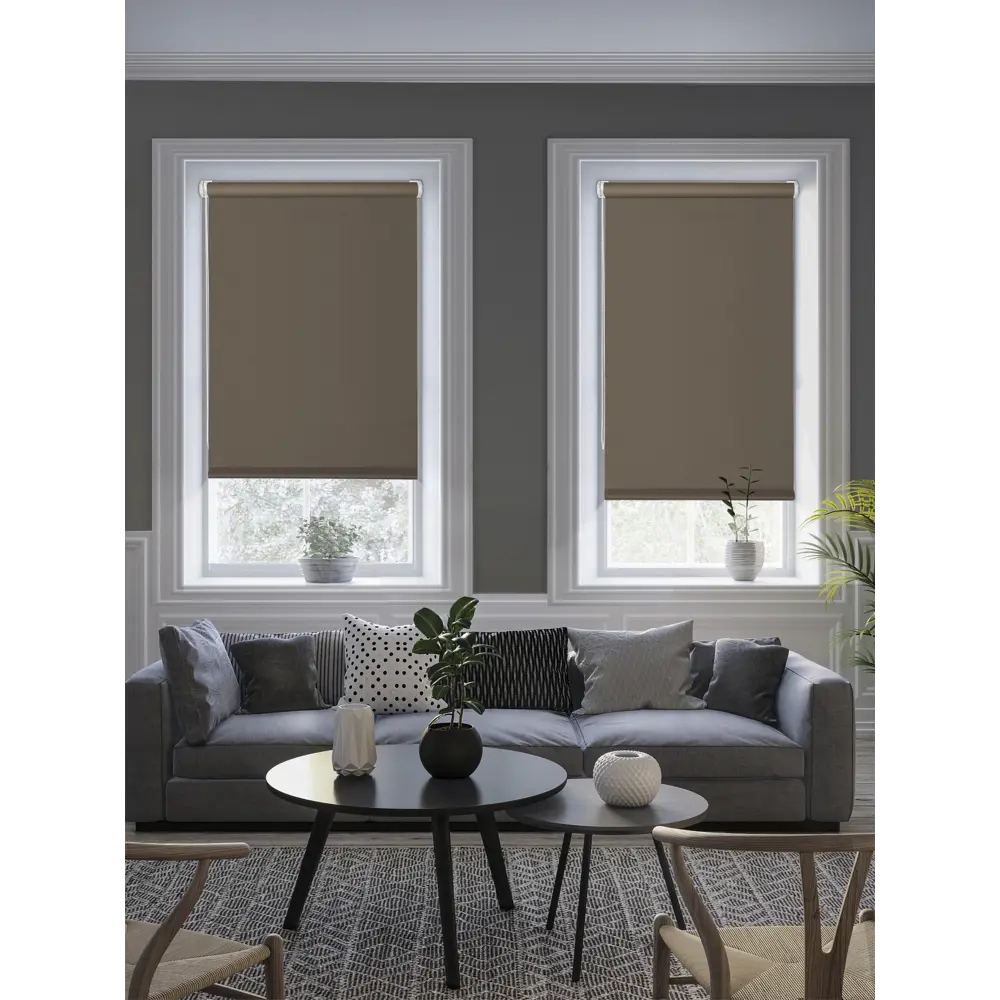 Штора рулонная блэкаут Midnight 70x175 см коричневая GARDEN STLM-2145092 - Вид №4