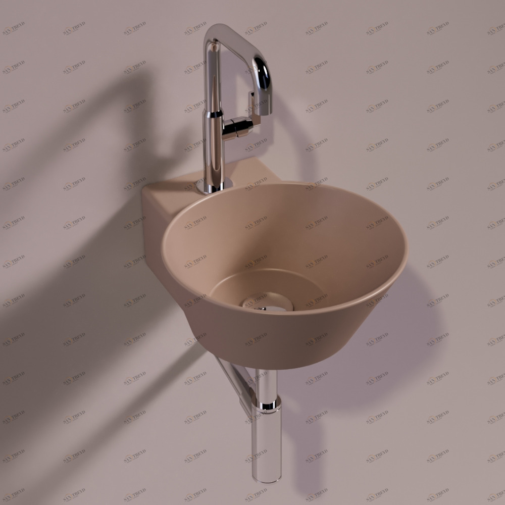 WA05MOKAMATT Подвесная раковина настенная круглая Simas 