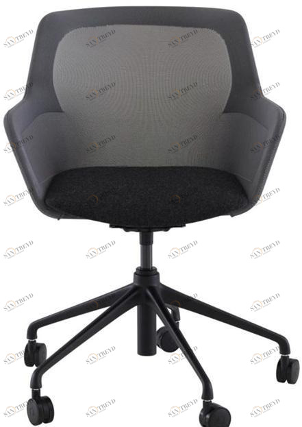 Ligne Roset Поворотное офисное кресло из ткани с 5 спицами на колесиках Piccione 10261483-10261484