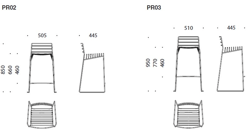 B-LINE Табурет из стали со спинкой sun-id-1500707 - Вид №8
