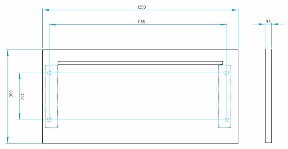 Astro Lighting Прямоугольное зеркало со встроенной подсветкой для ванной  0762/7029  - Вид №5