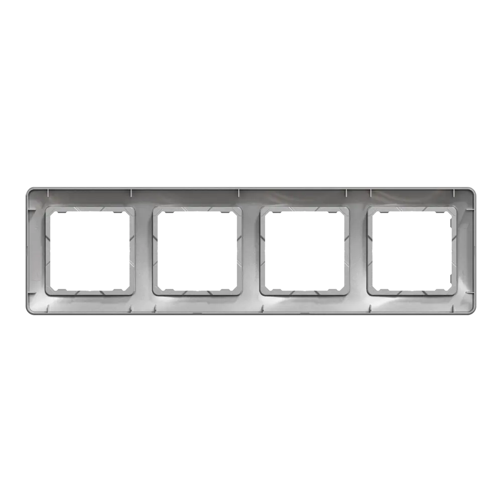 Рамка для розеток и выключателей Systeme Electric Sedna Design 4 поста, цвет алюминий STLM-2045343 - Вид №2