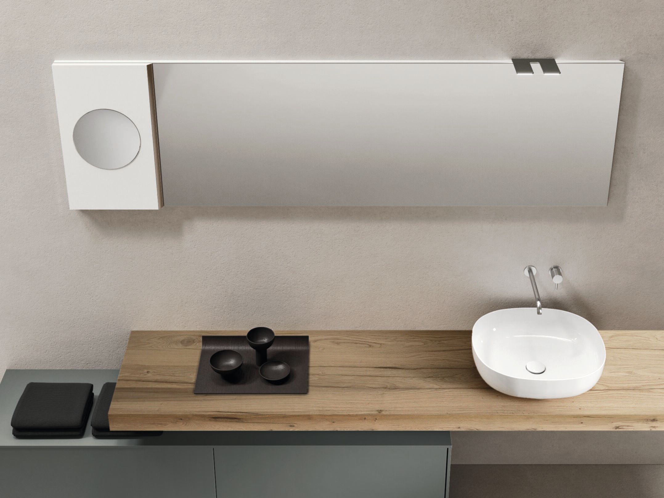 Деревянный подвесной умывальник с ящиками Noorth синтез ARCH-00125400 - Вид №4