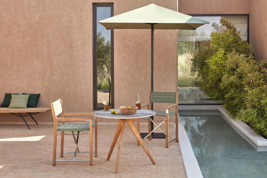 MNST1301 Зонтик teak центральный полюс teak 300x400 серо-коричневый Manutti Umbrellas  - Вид №2