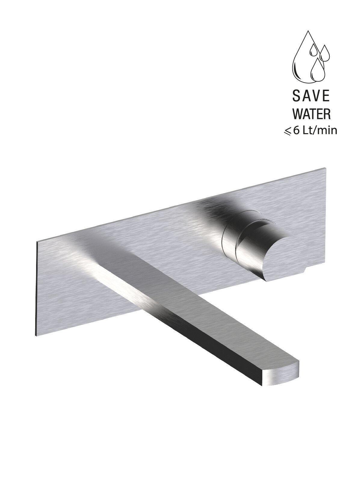 Настенный смеситель для раковины из нержавеющей стали с 2 отверстиями Rubinetterie Frattini Borgia ARCH-00046332 - Вид №4