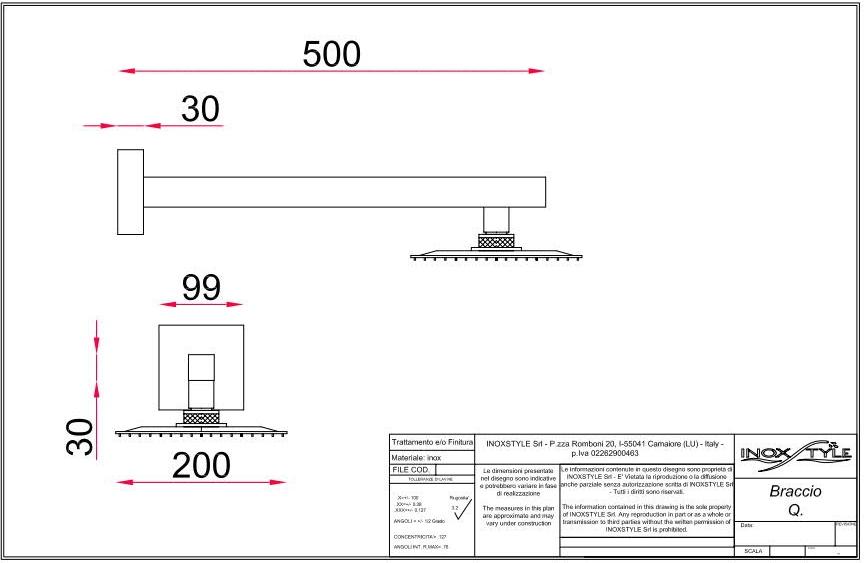 Inoxstyle Внешний душ из нержавеющей стали Ischia 09006 r - Вид №1