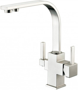 Смеситель ZorG Sanitary ZR 332 YF SATIN для кухонной мойки, сталь