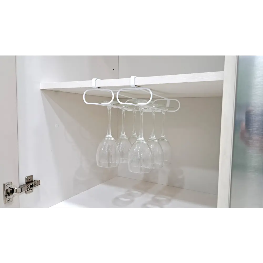 Держатель для бокалов KONSENSA 22x7x27.5 см сталь цвет белый STLM-2013867 - Вид №2