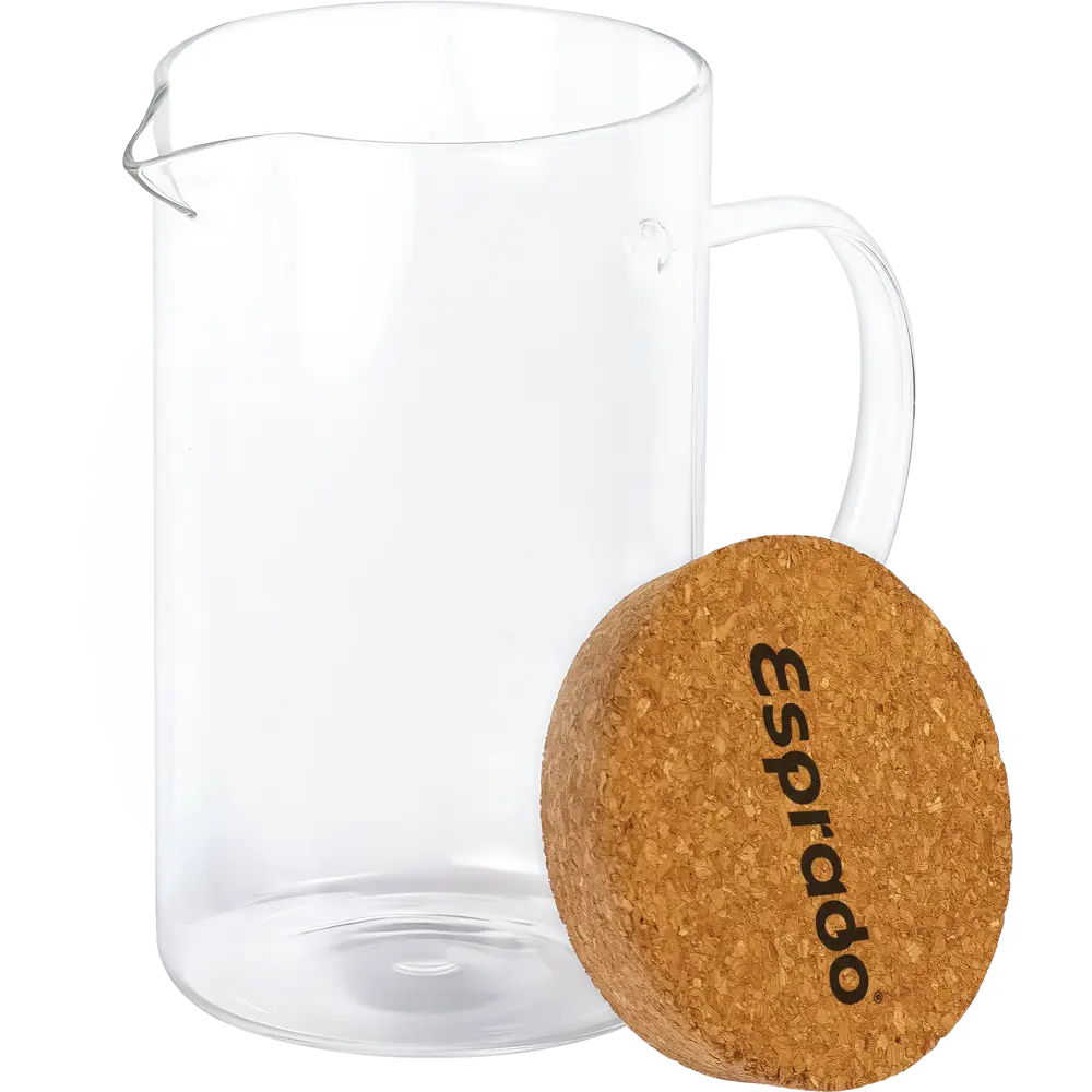 Кувшин 0.9 л Esprado Corteza с крышкой стекло цвет прозрачный Santreyd STLM-2172835 - Вид №2