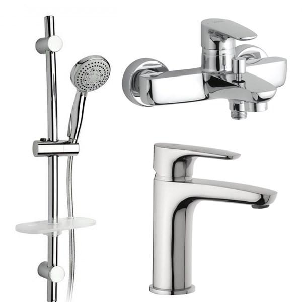 Paini Parallel 47CRKIT3 - 3 в 1 комплект для раковины и ванны со стойкой