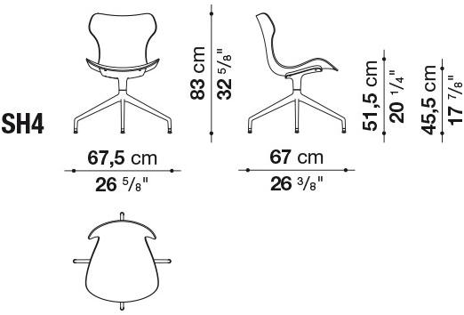 B&B Italia Стул на козелке из ткани Papilio shell sun-id-1452675 - Вид №5