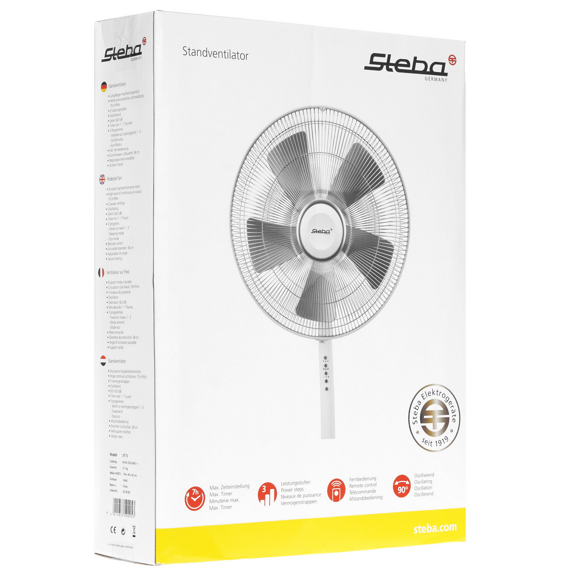 5359834 Вентилятор Steba VT 5  белый STDN-0034399 - Вид №8