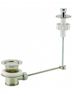 105100 008 00  Автоматический слив для умывальника, матовый никель, клапан, вертикальная тяга, затяжка 35/55 мм Valentin Матовый Никель