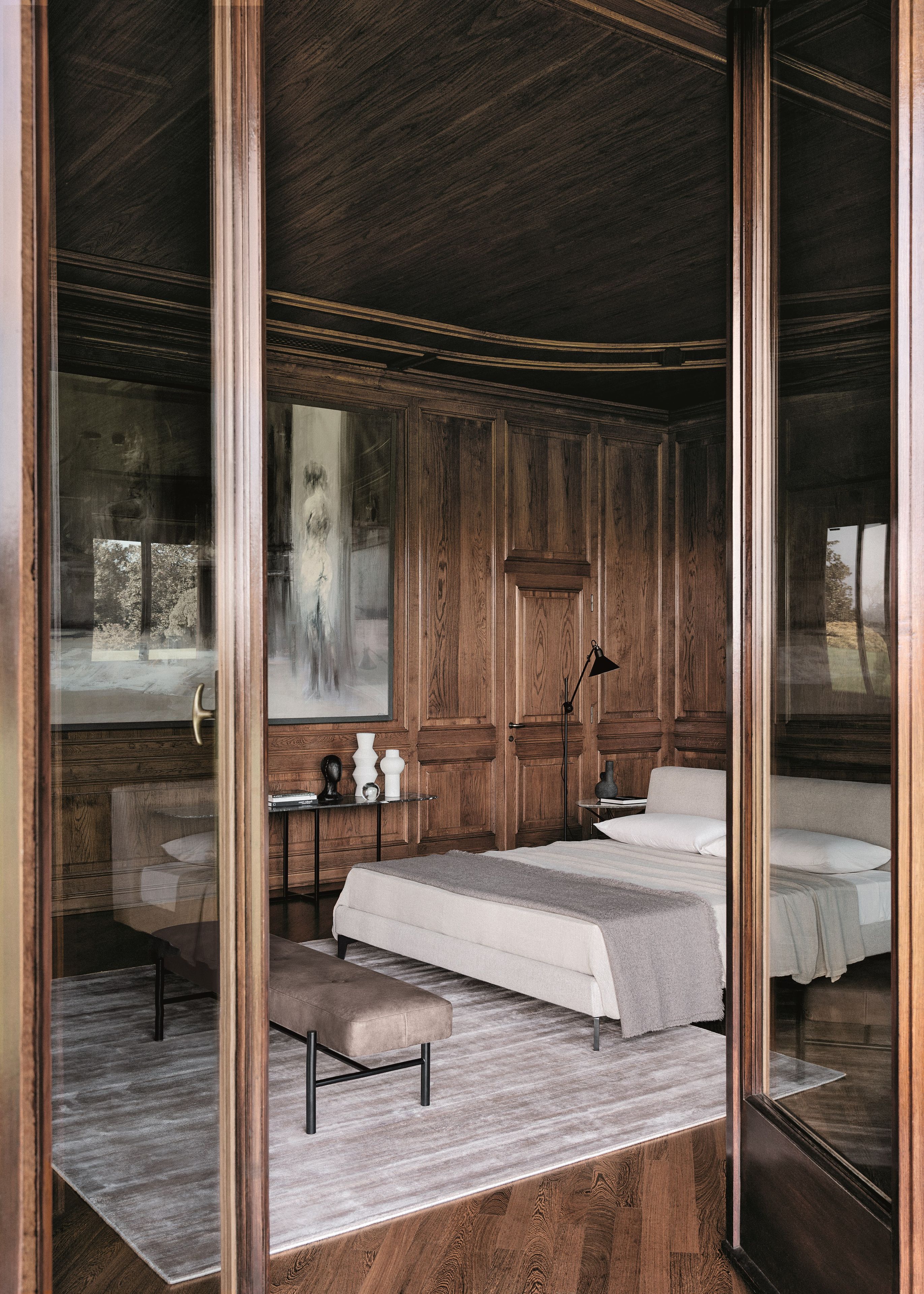 Двуспальная кровать с мягким изголовьем Meridiani Louis Up ARCH-00084578 - Вид №4