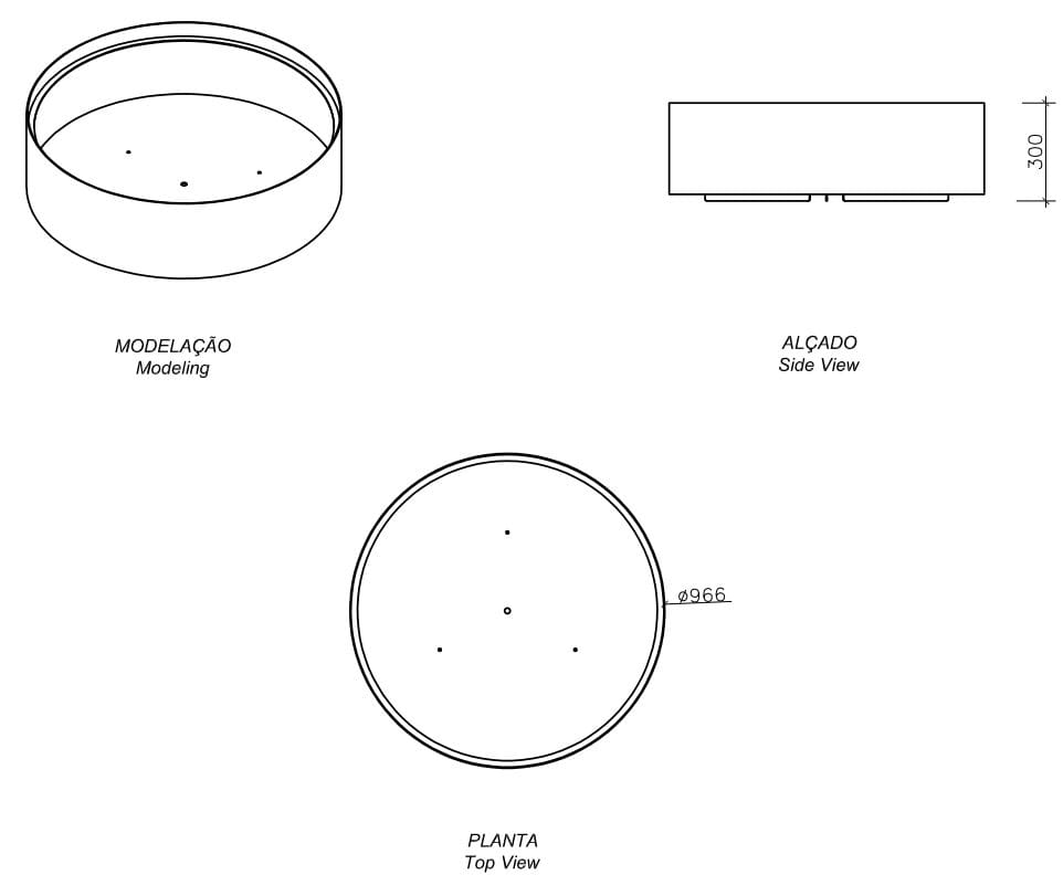 Низкая сталь круглый плантатор amop Geometal ARCH-00108788 - Вид №4