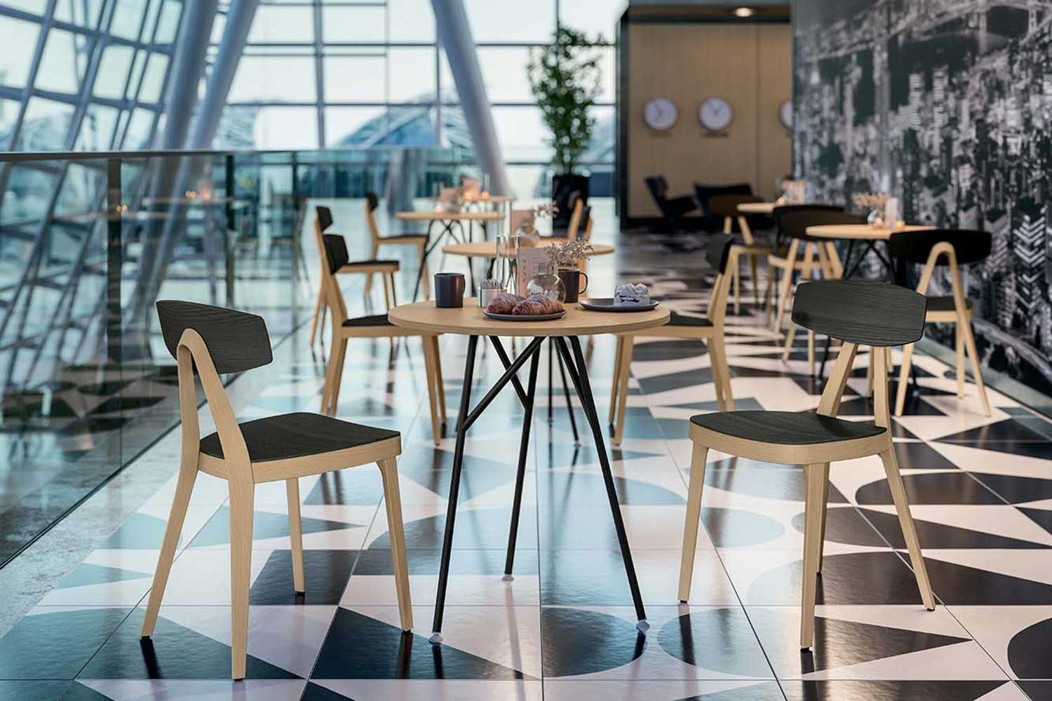 Стул из ясеня с мягким сиденьем Quadrifoglio Group Design Living ARCH-00035728 - Вид №7