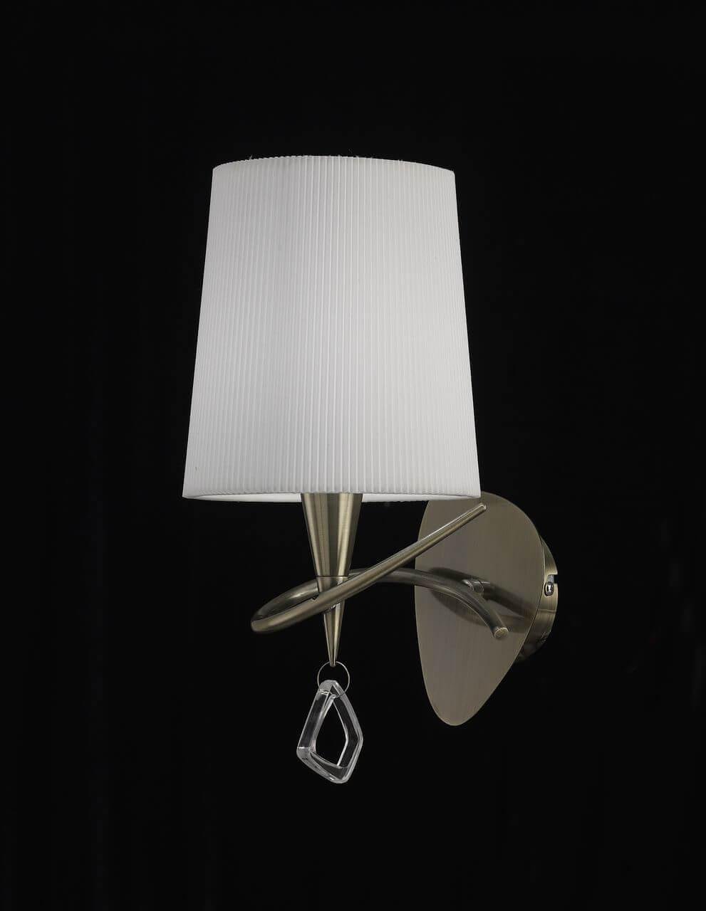 Бра металлическое с абажуром бронзовое Mara Antique Brass 1627 MANTRA MARA 00-3927632 Белый;бронза - Вид №1