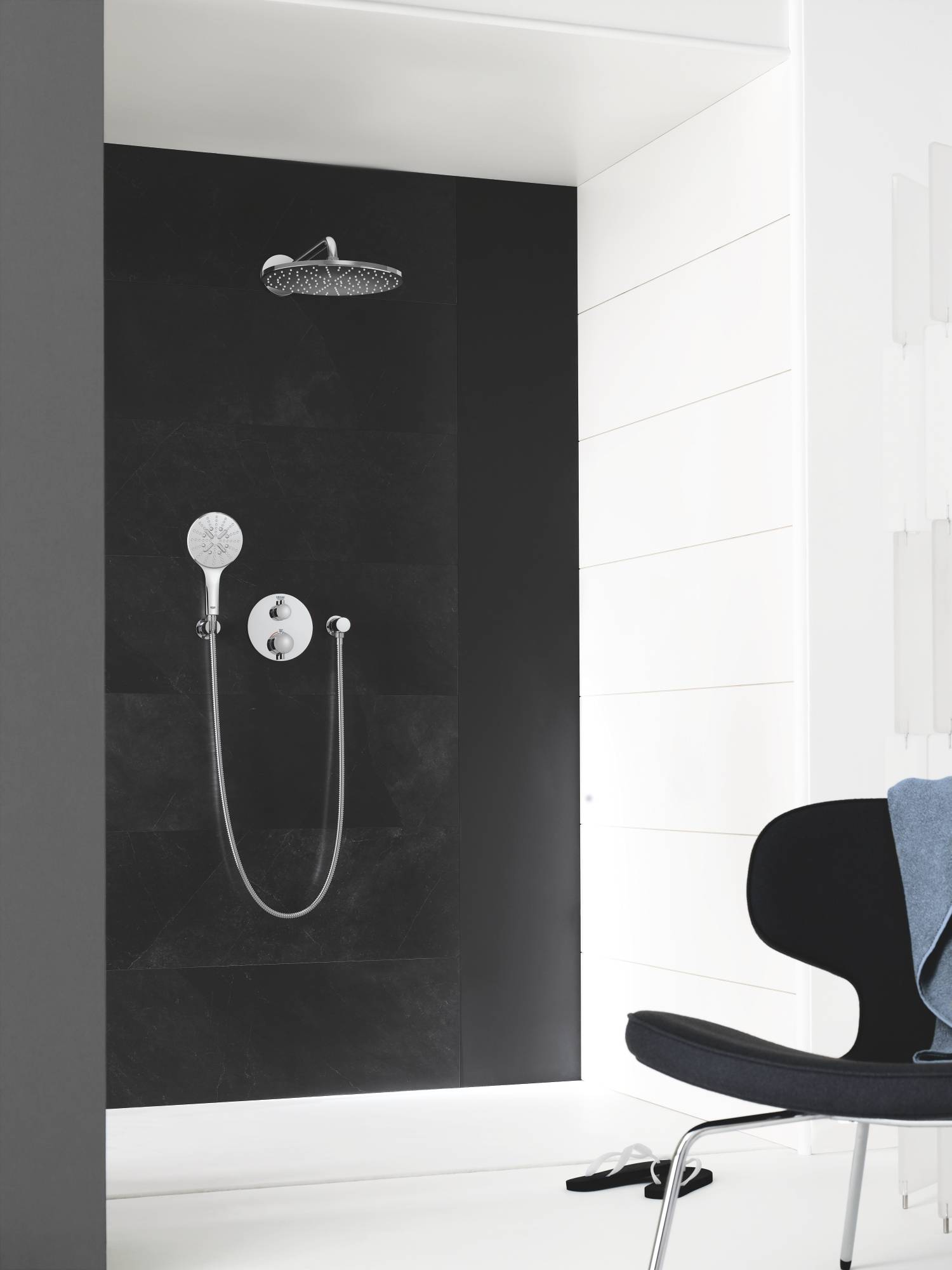 Ручной душ GROHE Rainshower SmartActive 130, 3 вида струй, хром (26544000) - Вид №12