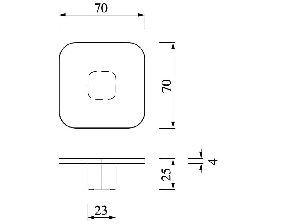 Алюминиевый квадратный низкий журнальный столик Classicon лук ARCH-00026106 - Вид №1