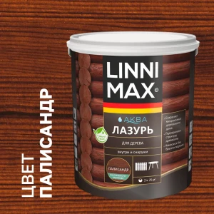 89349652 Лазурь для дерева Linnimax полуматовая палисандр 2.5 л STLM-0854213
