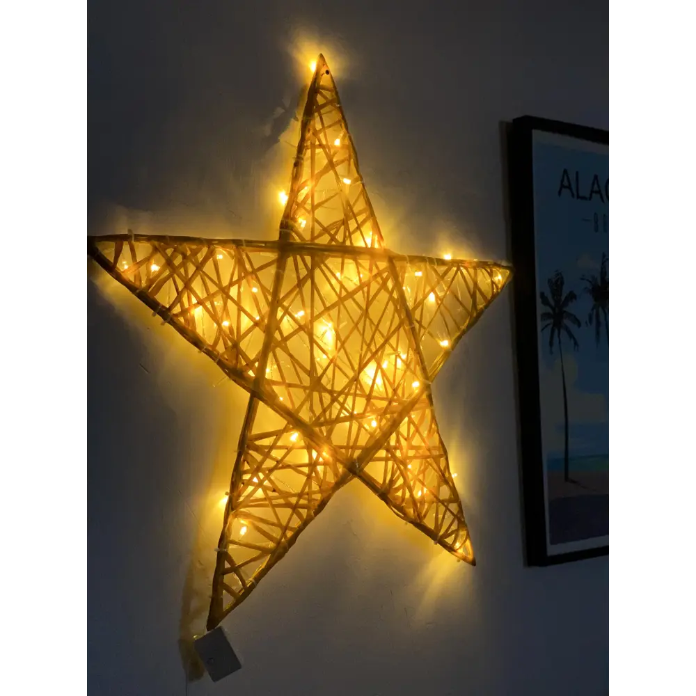 Электрическая светящиеся фигура Звезда 100 LED 90x90x5 см теплый белый свет 86164032 STLM-2161664 AJURIO 