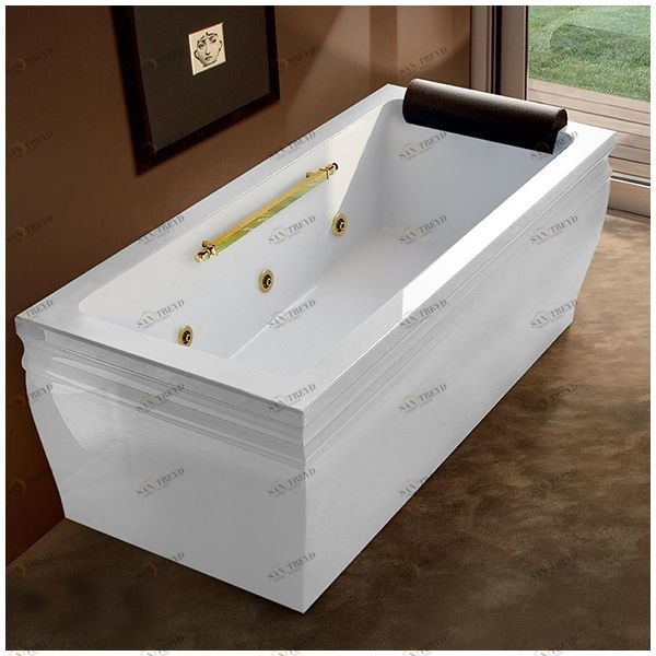 Ванна с гидромассажем белая с золотом Gruppo Treesse Blanque 1880 DXSTDV1687Z