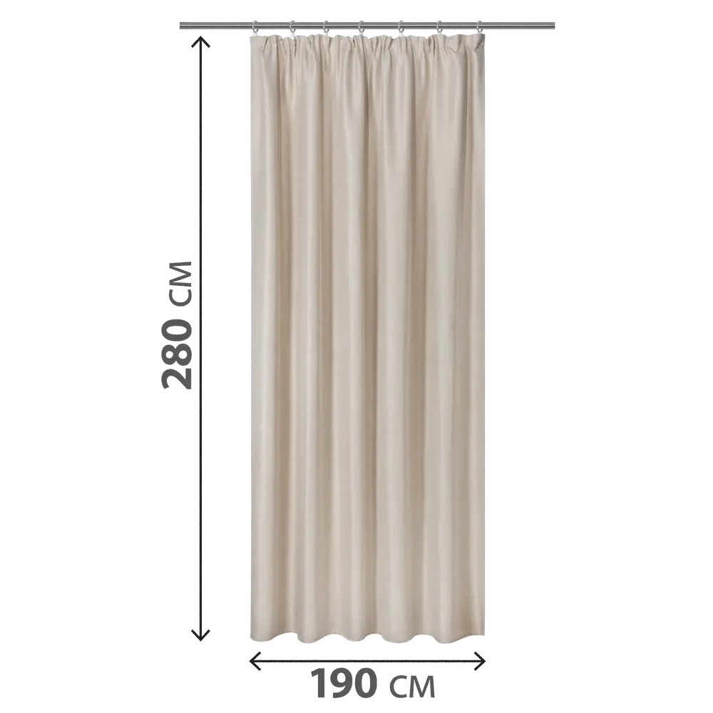 LINEN WAY Штора Аврора с лентой для спальни 190×280 см бежевая 89397438 STLM-1565466 - Вид №2