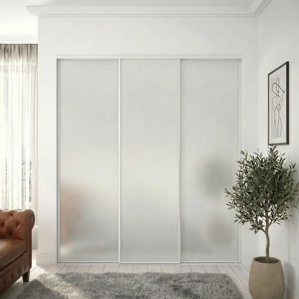 Дверь-купе KONSENSA 225.5x70.4 см с матовым зеркалом профиль белый узкий 89443972 STLM-2089763  - Вид №9