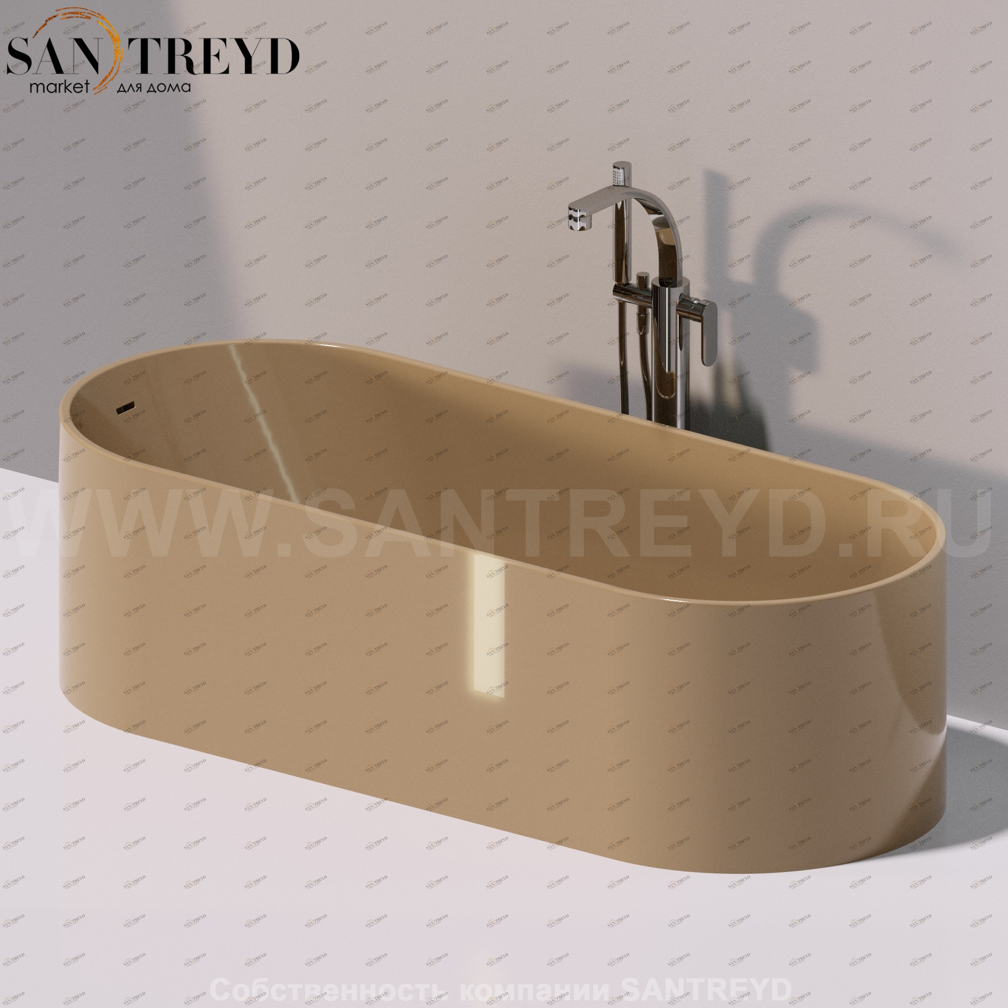 Flaminia OVAL Ванна свободностоящая коричневая OV170.7503 Ceramica Flaminia OV1707503