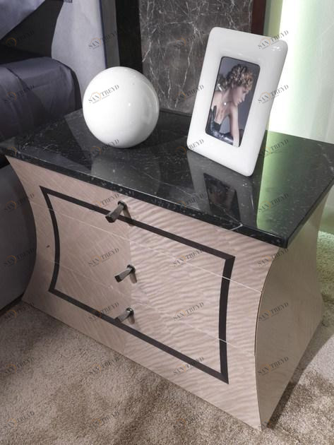 Carpanelli Прямоугольная тумбочка из дерева с ящиками Optical skin Cd30