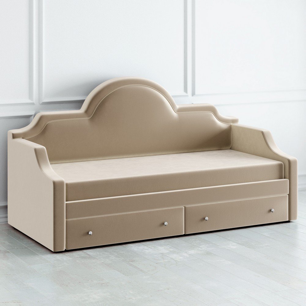 Диван-кровать детский с 2 выдвижными ящиками 90х190 см бежевый DayBed KREIND DAYBED 00-3879987 Бежевый Santreyd  - Вид №1