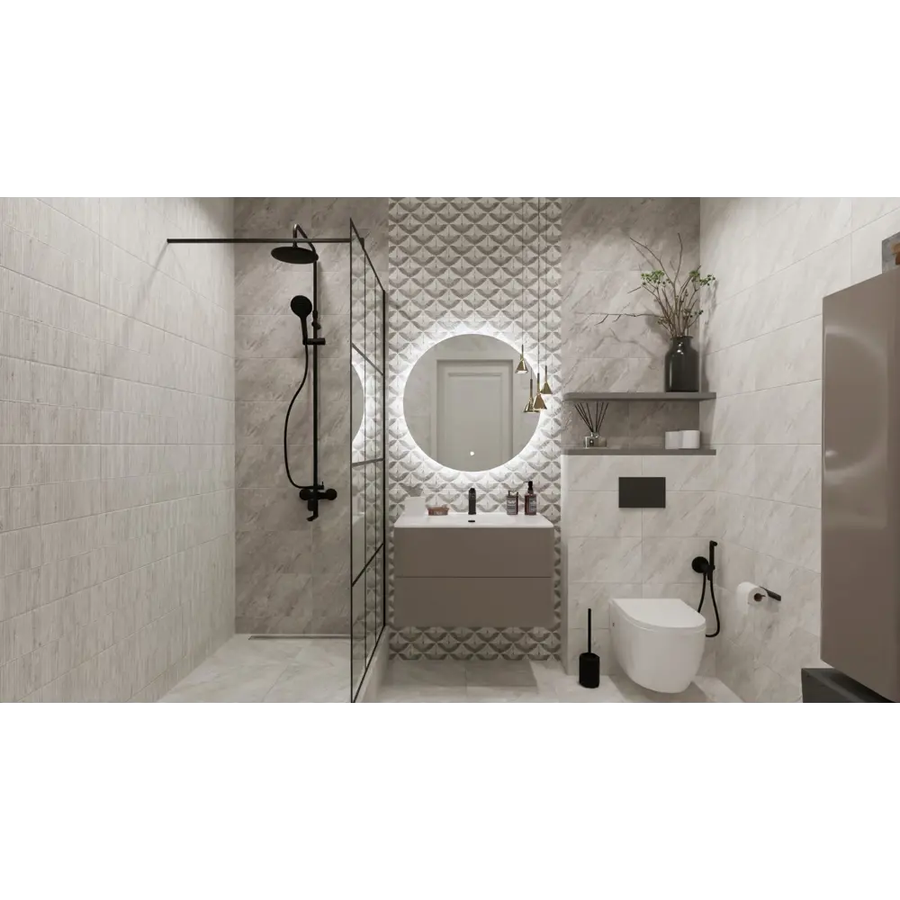 Комплект инсталляция с унитазом Berges Line Black с микролифтом клавиша цвет черный STLM-2194524 - Вид №10