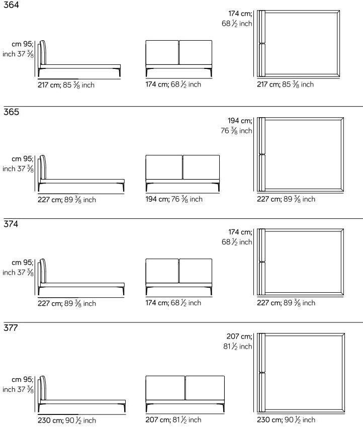 AMURA Двуспальная кровать с мягким изголовьем Segno Am018.374 - Вид №6