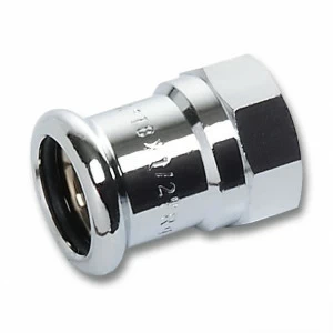 116270G2212 SANHA 16270G пресс-фитинг, бронза, муфта перех.ВПр-ВР,хром. 22x1/2 мм