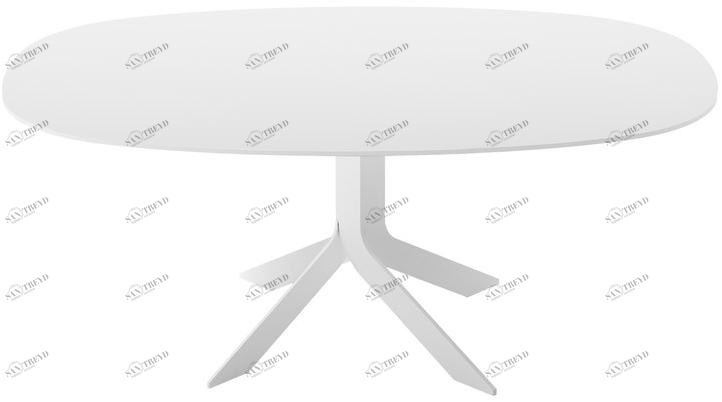 Desalto Овальный стол из мдф с основанием 4 звезды sun-id-1481037