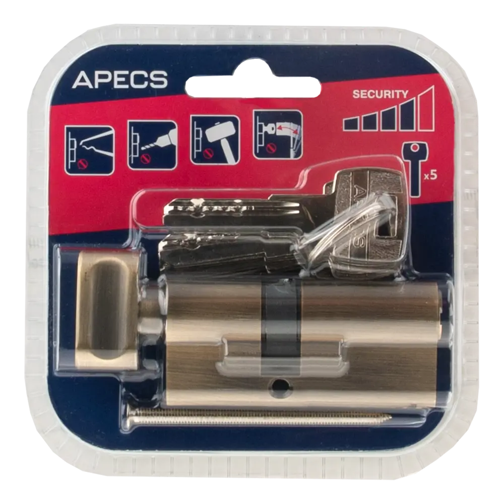 APECS Цилиндр замковый бронзовый 30x40 мм с комплектом ключей 85559787 PRO LM STLM-0063854 - Вид №3