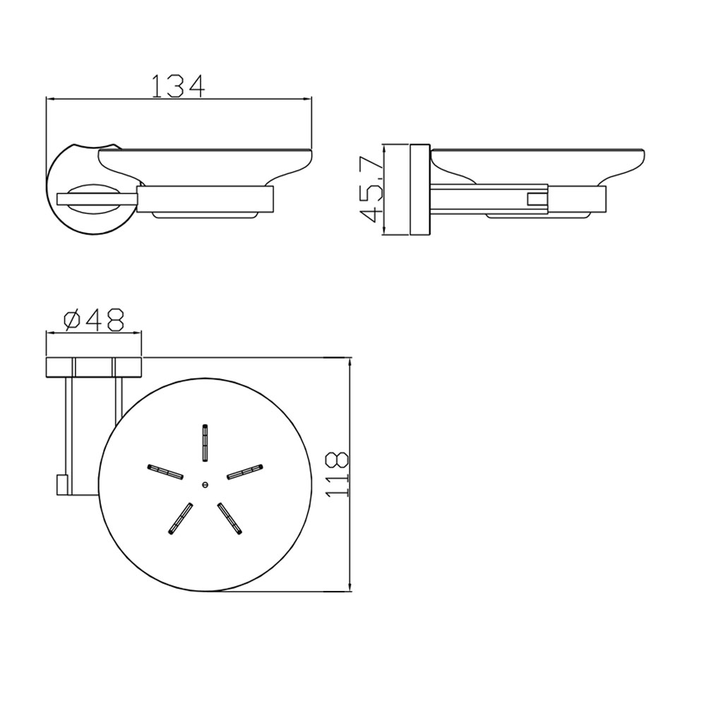 R53904 Мыльница стеклянная Raiber  - Вид №1