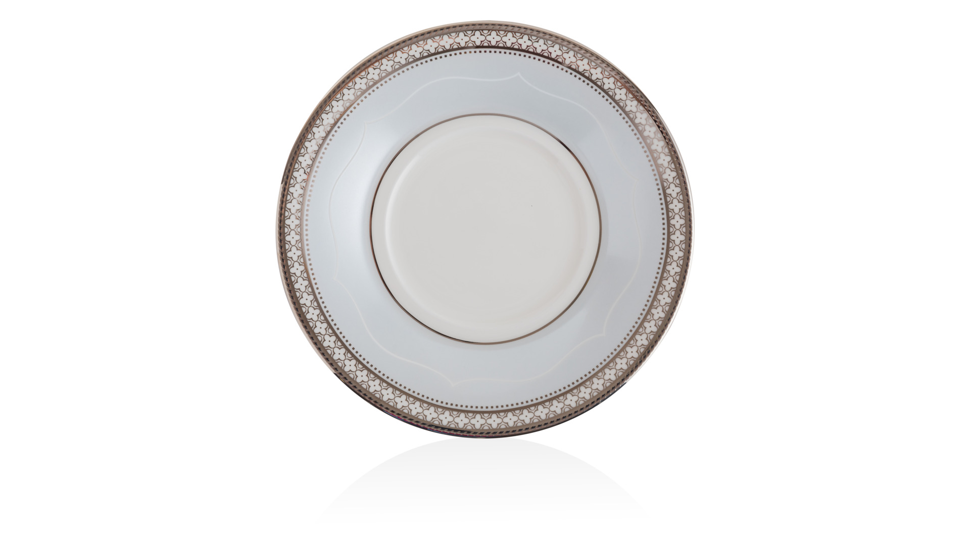 10649431 Noritake Сервиз чайный Noritake Трефолио, платиновый кант на 6 персон 21 предмет, фарфор Фарфор костяной  - Вид №3