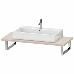 LC104C09191 Консоль для накладной и встраиваемой сверху раковины компакт, Толщина консоли 30 мм L-Cube #LC104C 480 мм Серо-коричневый декор