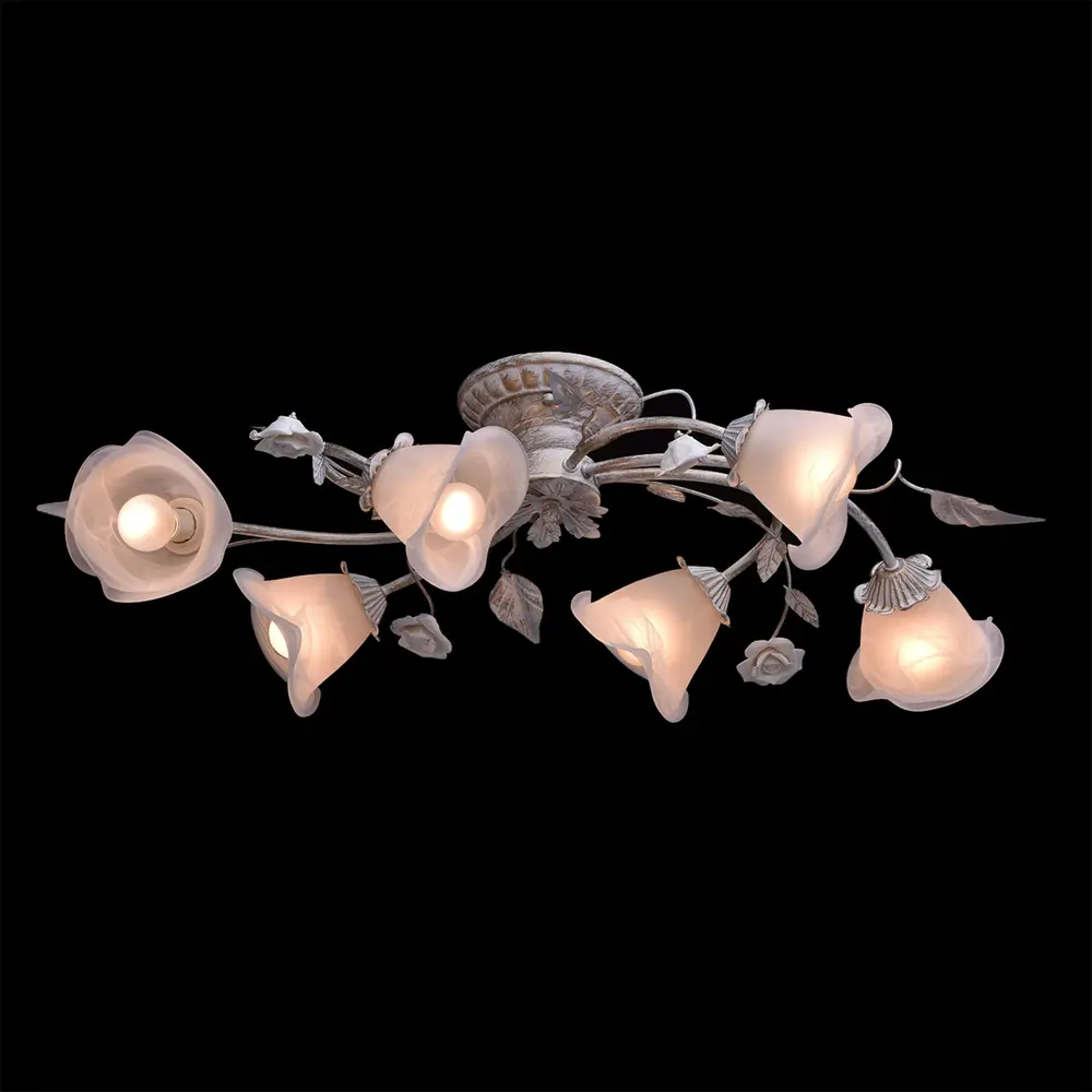 Люстра Восторг 6xE14x60 Вт, металл/стекло, цвет белый MW-Light STLM-2211387 - Вид №2