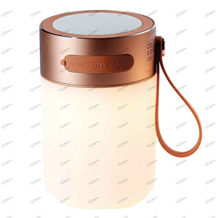 Колонка беспроводная Colors Led Sound Jar, золотая Halo Design 800476