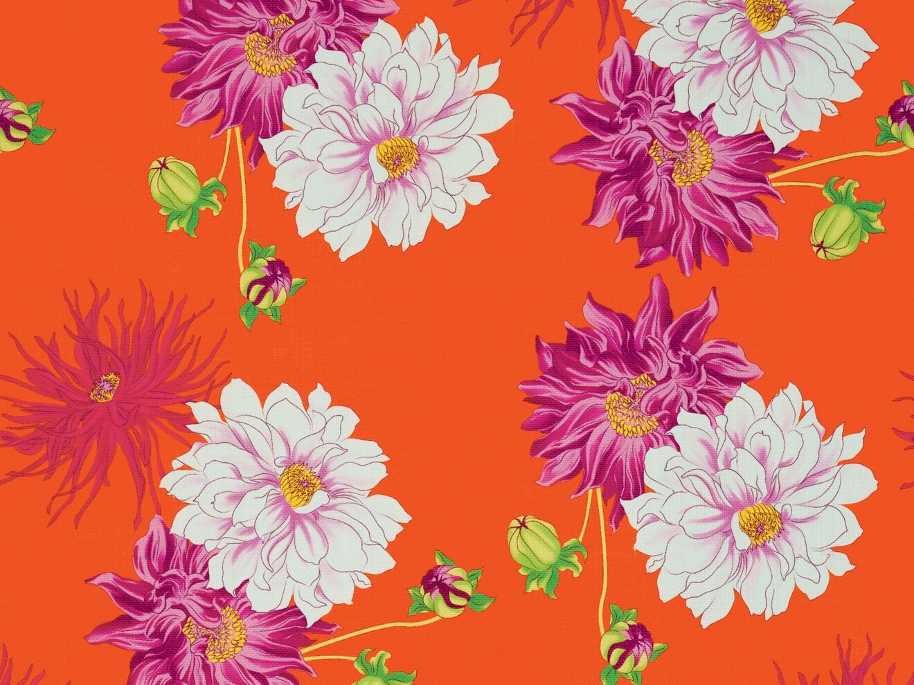 Ткань с цветочным рисунком K-3 Hana Pop ARCH-00123662 - Вид №1