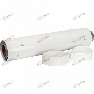 Труба дымохода STOUT 60/100 L 470-750мм телескопическая с уплотнением и хомутом SCA6010004775