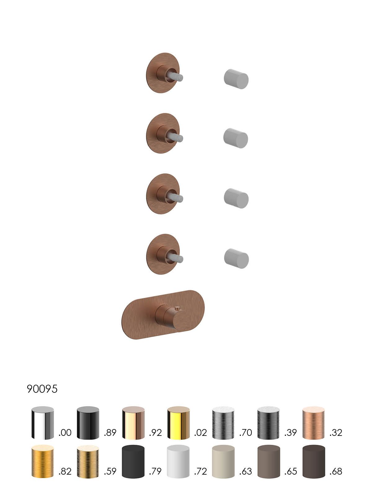 Термостатический смеситель для душа с 5 отверстиями Rubinetterie Frattini отдельная эстетика ARCH-00007079 - Вид №5
