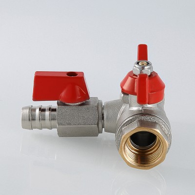 VT.248.N.04 Кран шаровой с обратным клапаном и дренажом Valtec 1/2"  - Вид №2