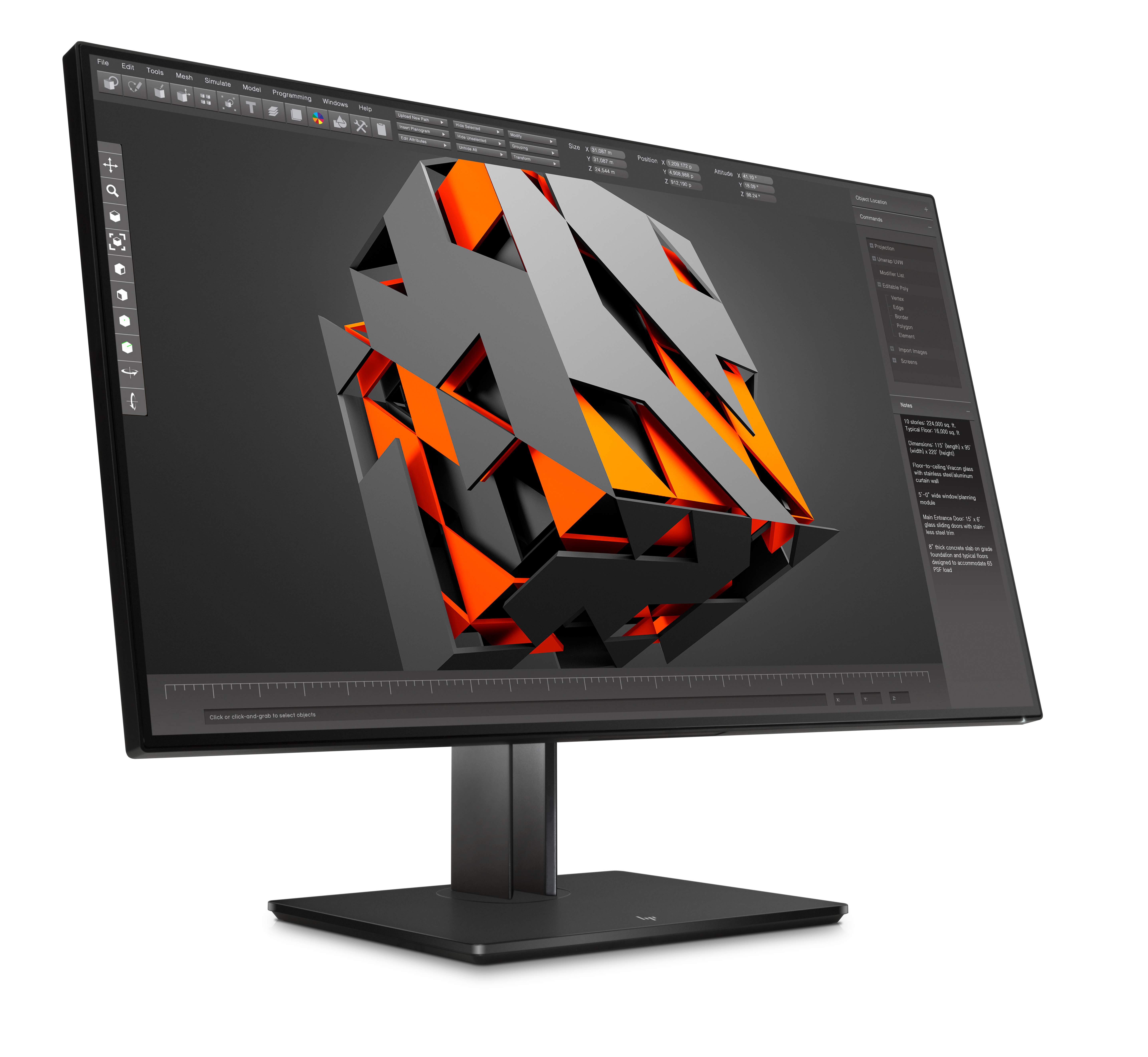 1AA81A4#ABB z32 uhd 4k micro edge display 3840x2160 16:9 350 cd/m2 1300:1 14ms 178°/178° hdmi usb 3.0 dp energy star blacklight (repl d7p94a4) HP Santreyd  - Вид №2