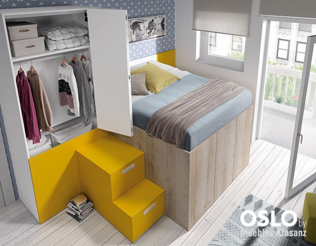 103104 Мебельный комплект с подъемной кроватью Ambiente 63 Arasanz Oslo Santreyd - Вид №1